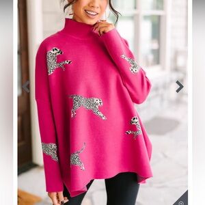 NWT Hot Pink Entro sweater size XL
